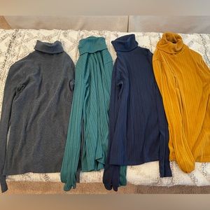 Bundle of 4 JCREW Turtlenecks XS